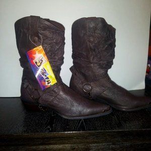 Distressed Leather boots